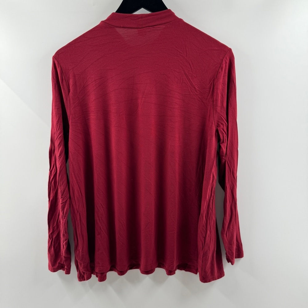 Old Navy Red Cotton Turtleneck Long Sleeve Top Size Large - Picture 5 of 8